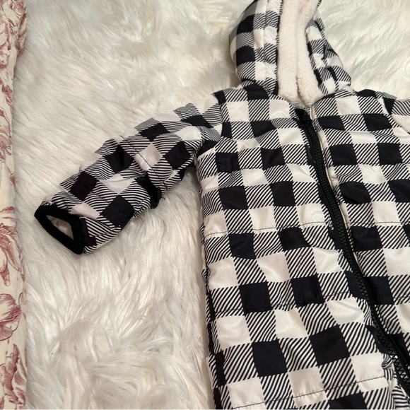 Wonder Nation Check Pram Black White - Picture 5 of 15